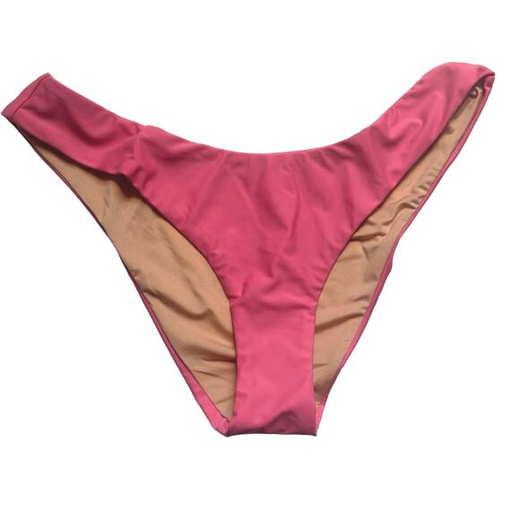 5/$25 J. Crew Curved-Waist Cheeky Bikini Bottoms Pink M Medium New - Picture 1 of 4